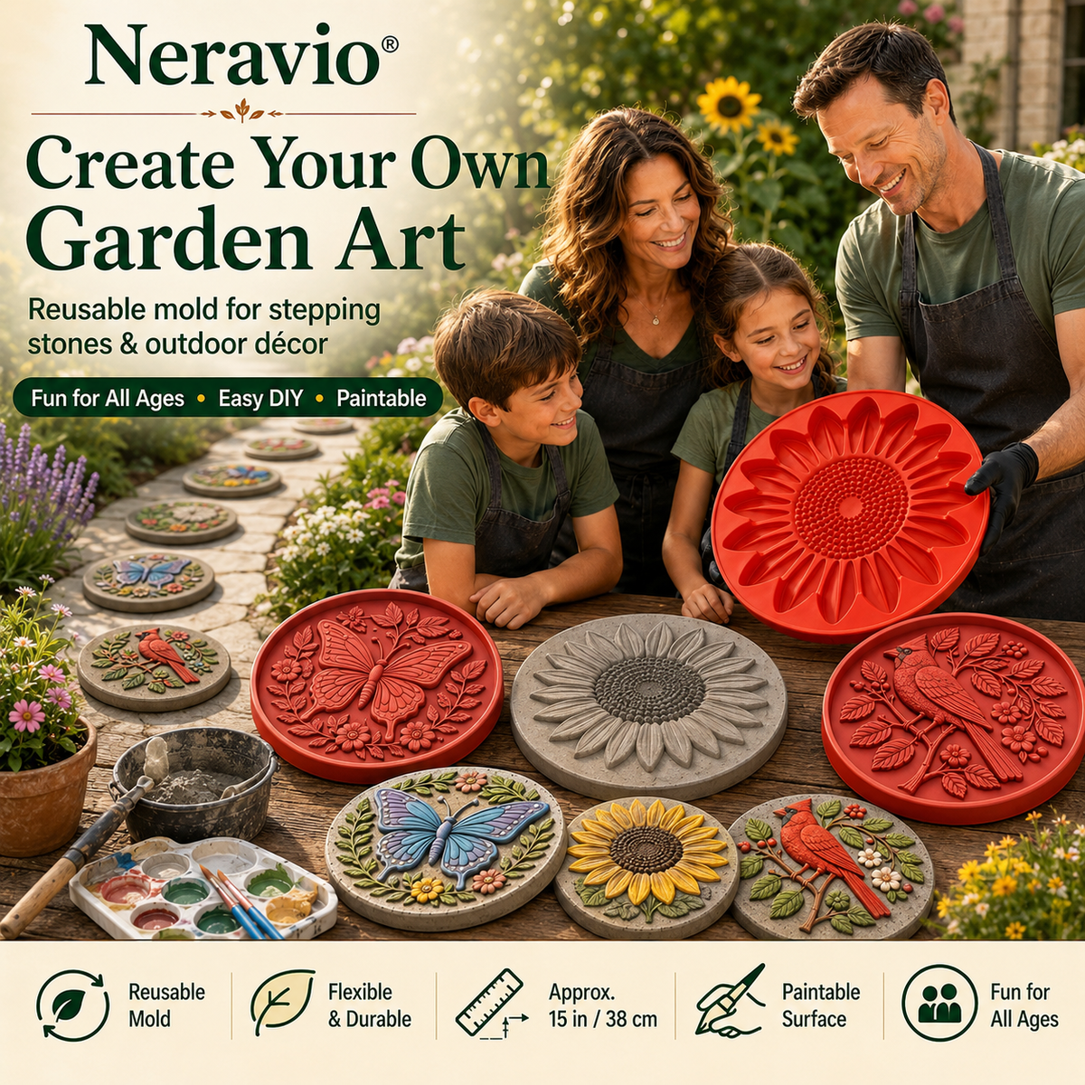 Garden Art Stepping Stone Mold