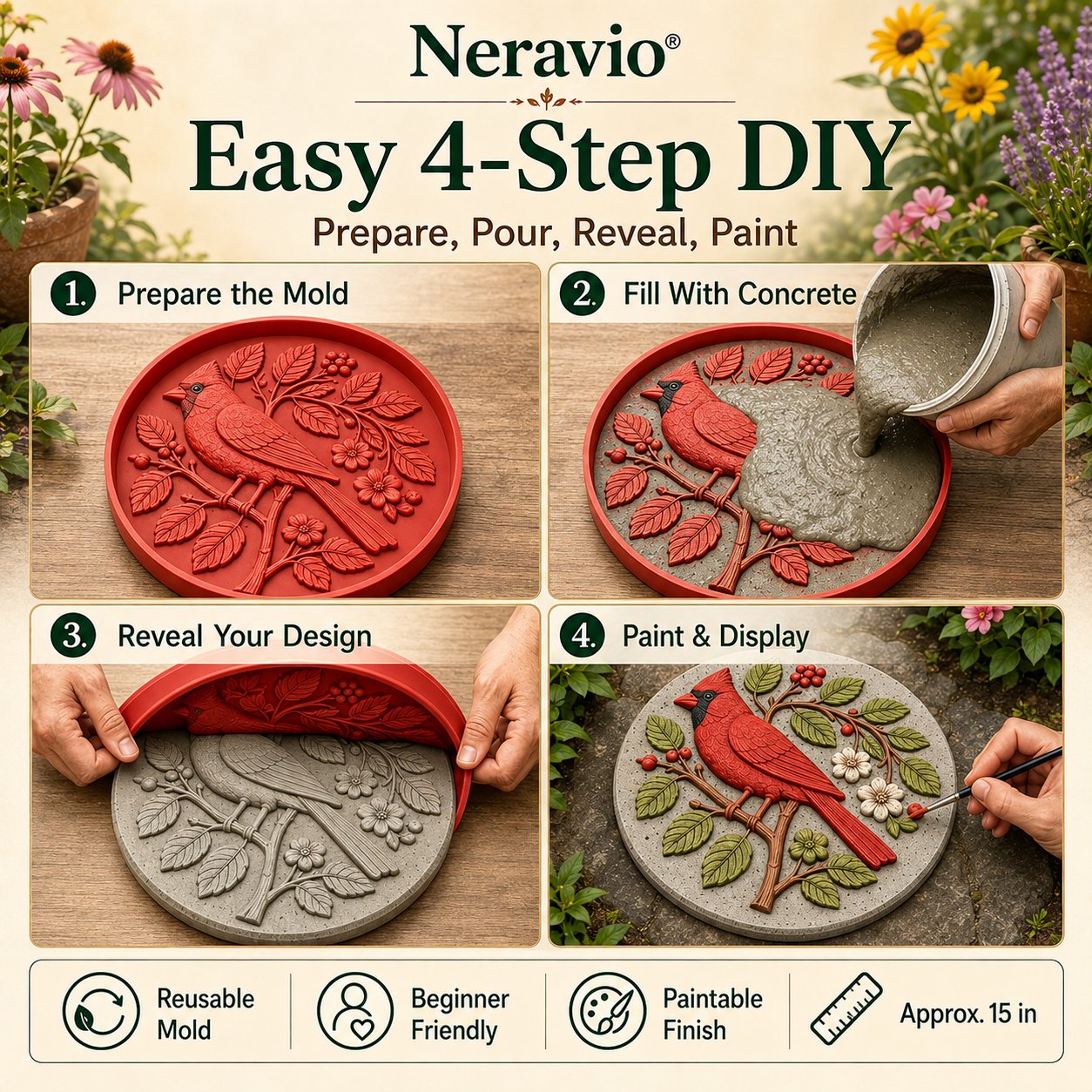 Garden Art Stepping Stone Mold