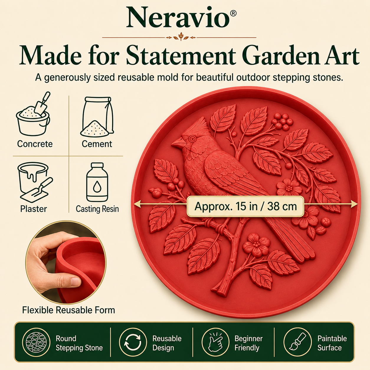 Garden Art Stepping Stone Mold