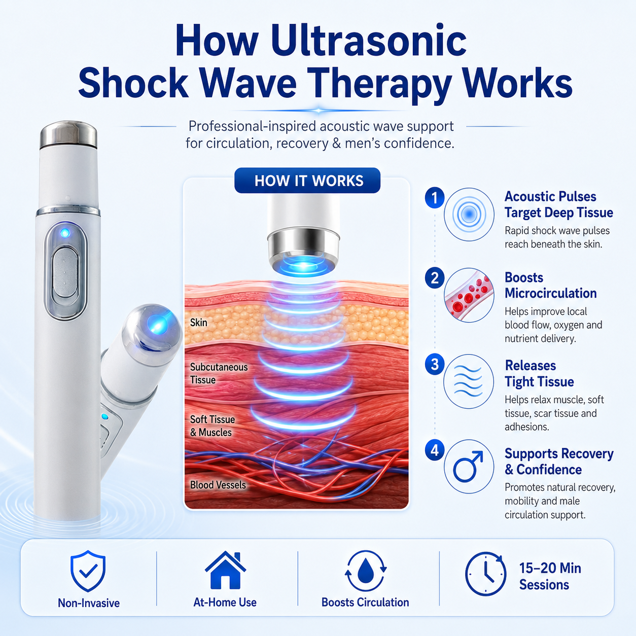 Ultrasonic Shock Wave Massager